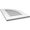Ekena Millwork Quarter Round Top Right Surface Mount PVC Gable Vent w/ 3-1/2"W x 1"P Standard Frame, 16"W x 24"H GVPQR16X2401SN - alternate 5